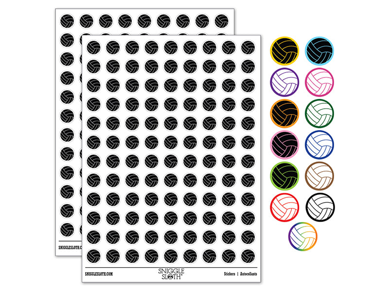 Volleyball Solid 200+ 0.50" Round Stickers