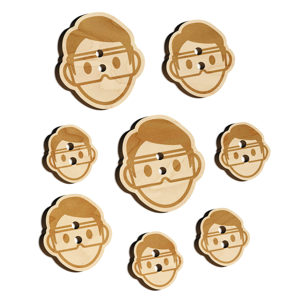 Occupation Scientist Lab Chemist Icon Wood Buttons for Sewing Knitting Crochet DIY Craft