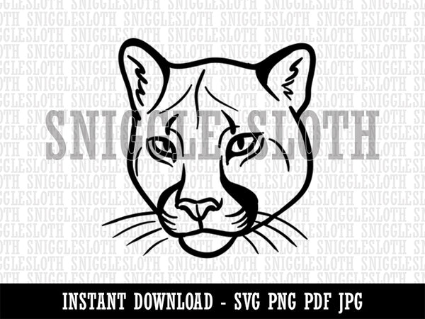 Stretching Mountain Lion Cougar Puma Cat Clipart Digital Download SVG – Sniggle  Sloth