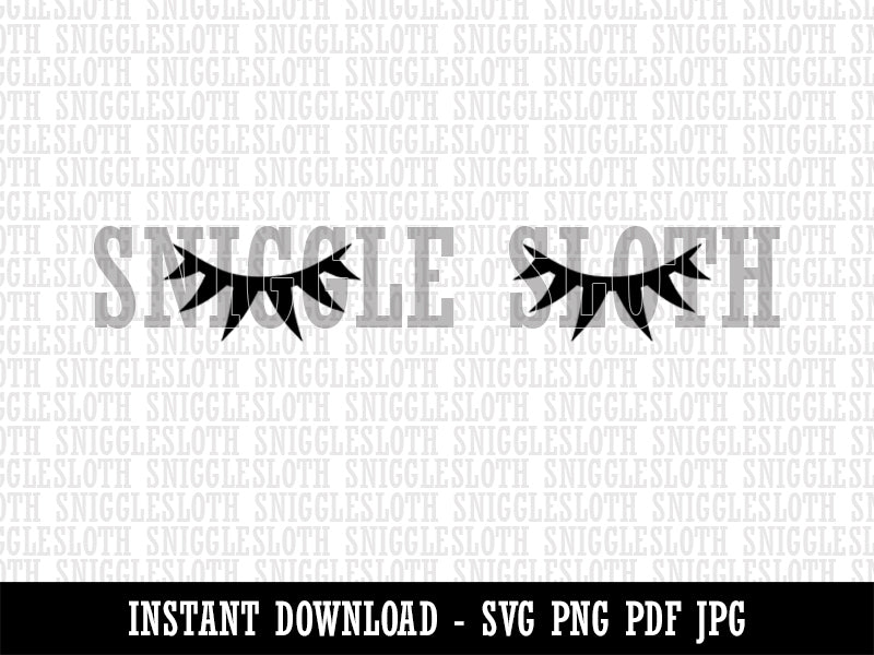 Sweet Eyelashes Pair Clipart Digital Download SVG PNG JPG PDF Cut Files