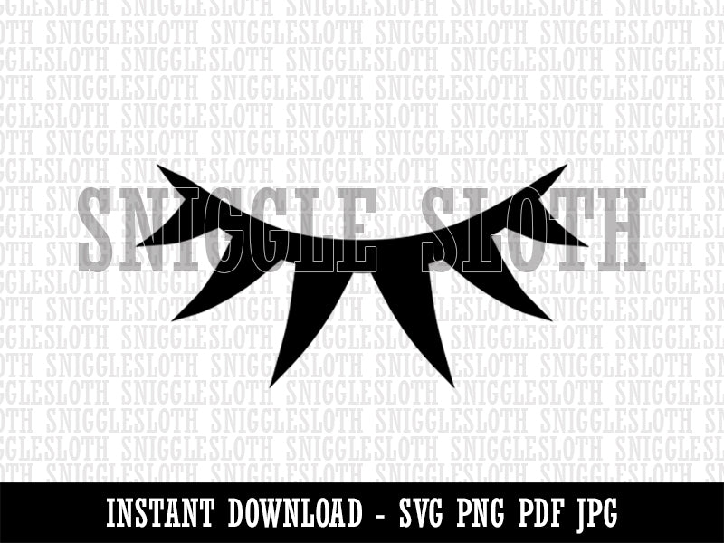 Sweet Eyelashes Single Clipart Digital Download SVG PNG JPG PDF Cut Files