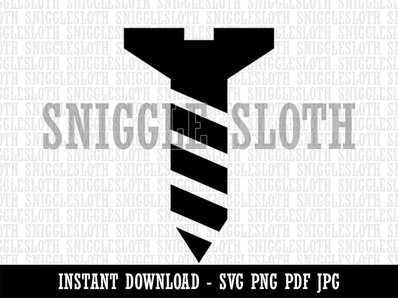 Flat Head Screw Clipart Digital Download SVG PNG JPG PDF Cut Files
