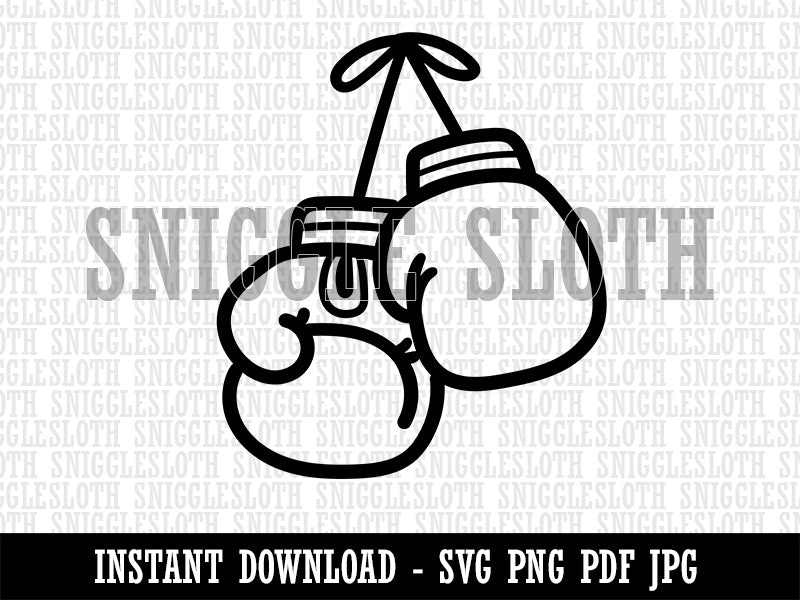 Boxing Gloves Hanging Clipart Digital Download SVG PNG JPG PDF Cut Files