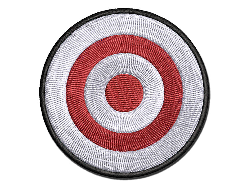 Bullseye Target Multi-Color Embroidered Iron-On or Hook & Loop Patch Applique