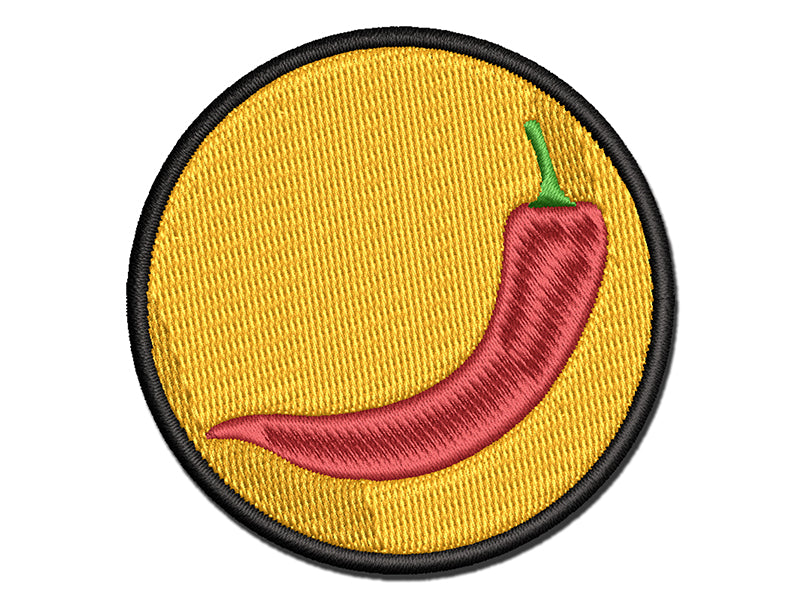 Chili Pepper Southwestern Multi-Color Embroidered Iron-On or Hook & Loop Patch Applique