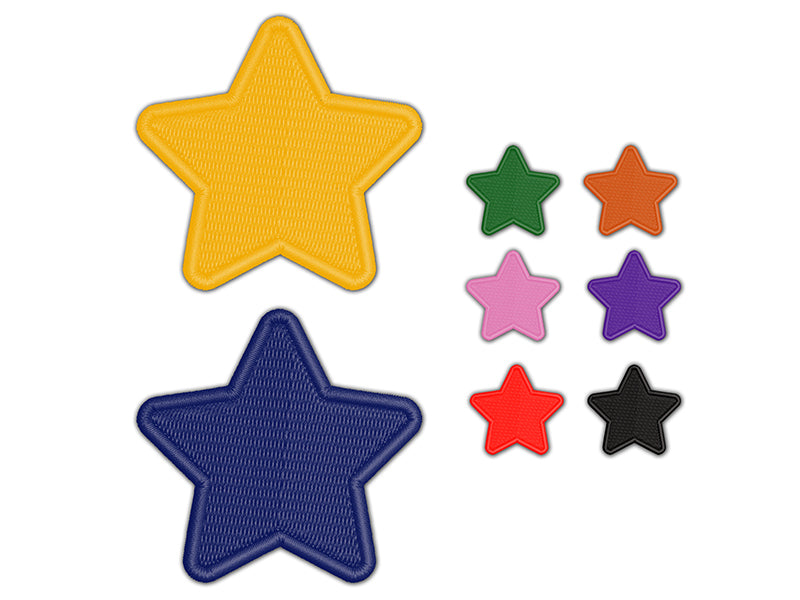 Star Shape Excellent Embroidered Iron-On Patch Applique