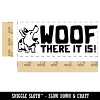 Woof There it is Barking Corgi Teacher Student School Self-Inking Portable Pocket Stamp 1-1/2" Ink Stamper
