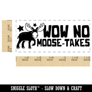 Wow No Moose-takes Mistakes Teacher Student School Self-Inking Portable Pocket Stamp 1-1/2" Ink Stamper