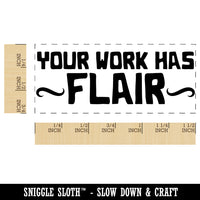 Your Work Has Flair Teacher Student School Self-Inking Portable Pocket Stamp 1-1/2" Ink Stamper