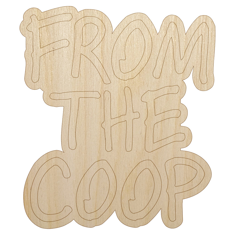 From the Coop Egg Unfinished Wood Shape Piece Cutout for DIY Craft Projects
