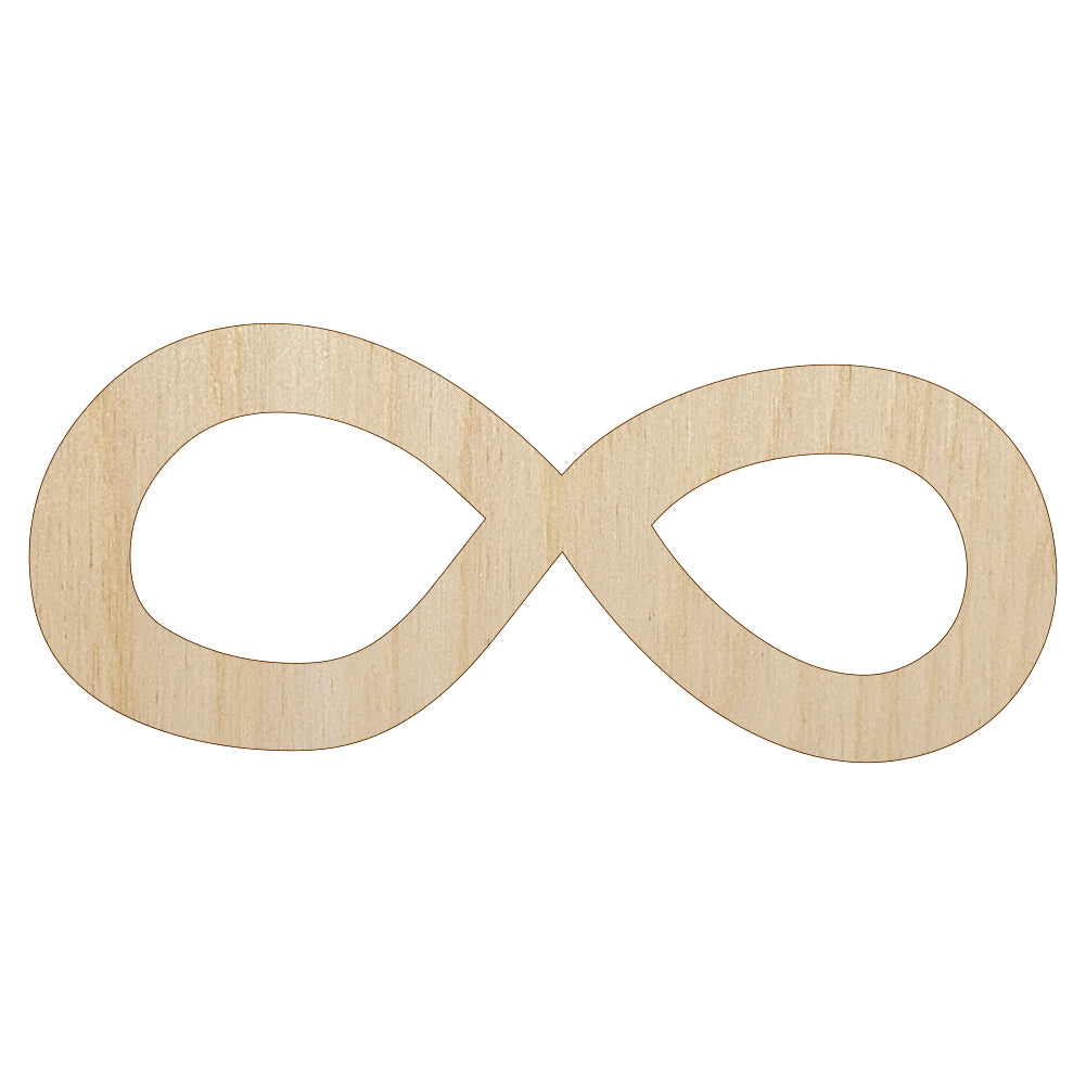 Infiniti Symbol Sketch Solid Unfinished Wood Shape Piece Cutout for DIY Craft Projects