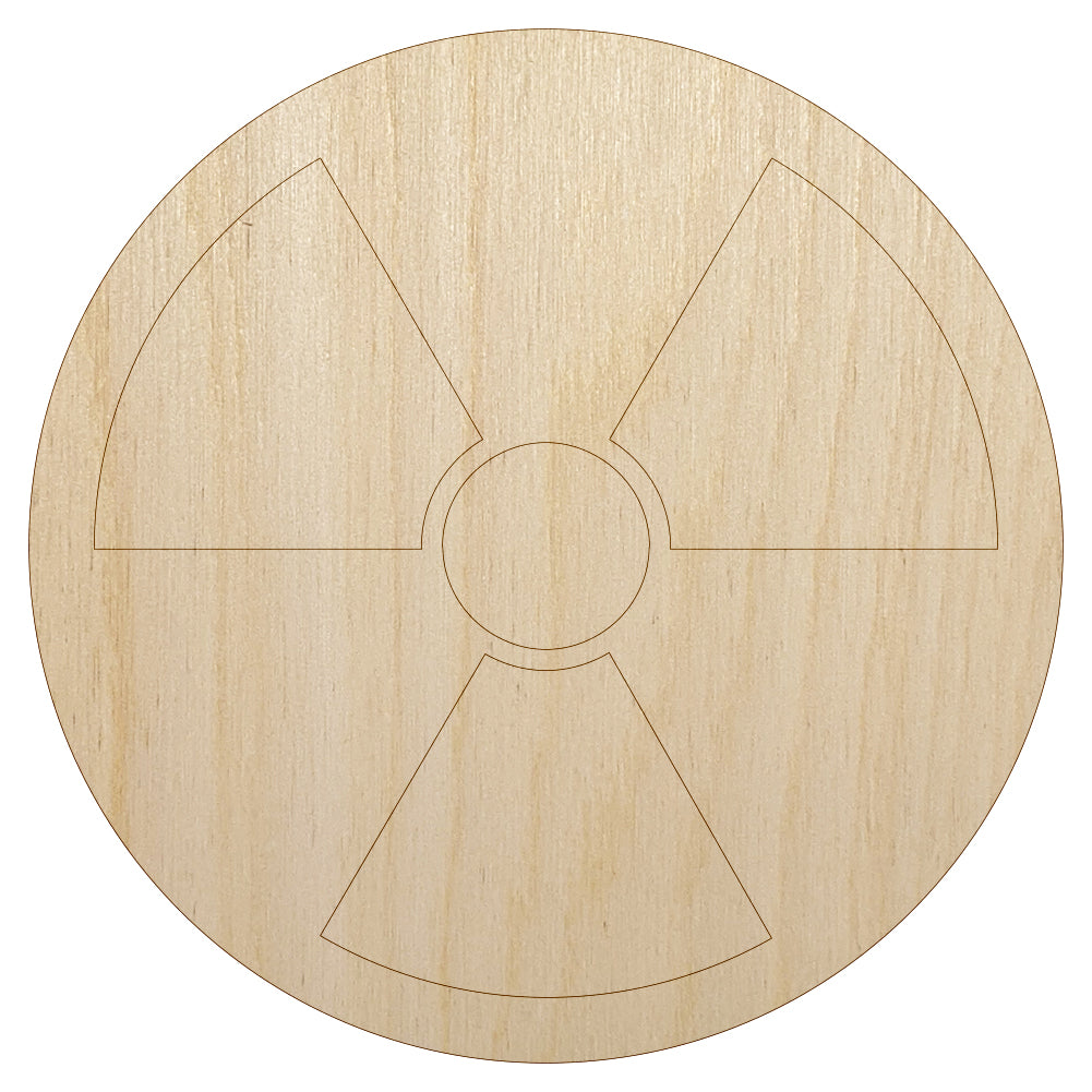 Ionizing Radiation Radioactive Trefoil Symbol Unfinished Wood Shape Piece Cutout for DIY Craft Projects