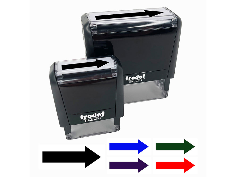 Bold Arrow Pointing Right Left Self-Inking Rubber Stamp Ink Stamper for Business Office
