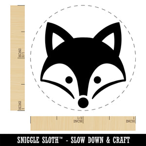 Sweet Fox Head Face Self-Inking Rubber Stamp Ink Stamper for Stamping Crafting Planners