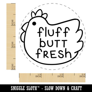 Fluff Butt Fresh Chicken Egg Rubber Stamp