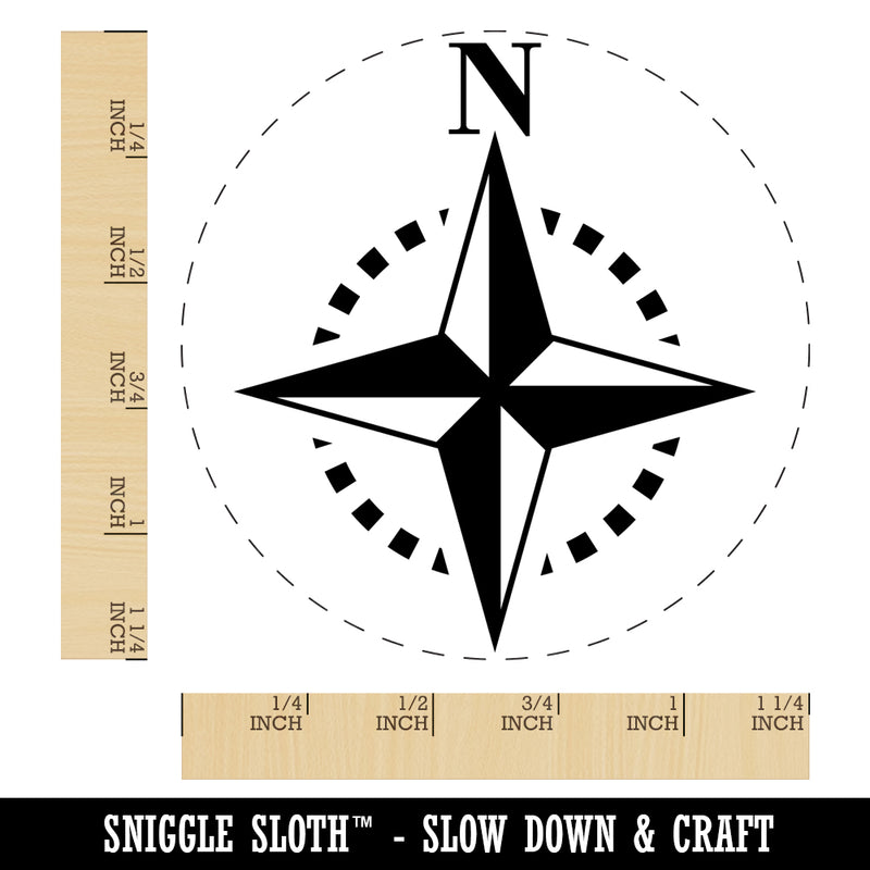 Compass Rose Nautical Star Navigation Map Rubber Stamp for Stamping Crafting Planners