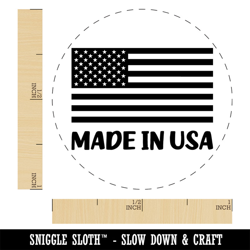Made in USA America Flag Rubber Stamp for Stamping Crafting Planners