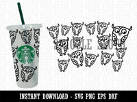 Wary Owls Starbucks 24oz Venti Cold Cup SVG PNG EPS DXF File