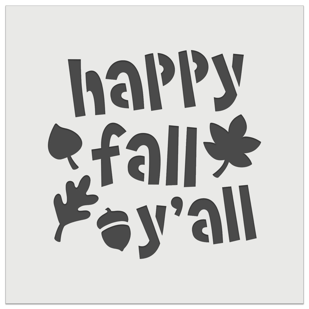 Happy Fall Y'all Wall Cookie DIY Craft Reusable Stencil