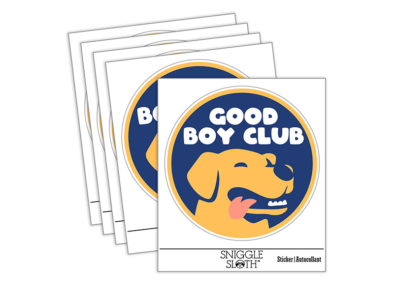 Good Boy Club Dog Pet Waterproof Vinyl Phone Tablet Laptop Water Bottle Sticker Set - 5 Pack