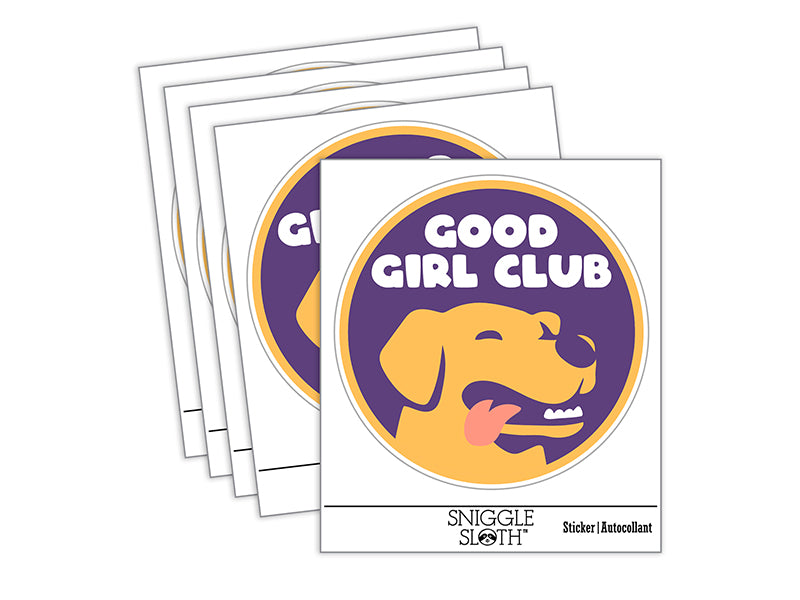 Good Girl Club Dog Pet Waterproof Vinyl Phone Tablet Laptop Water Bottle Sticker Set - 5 Pack