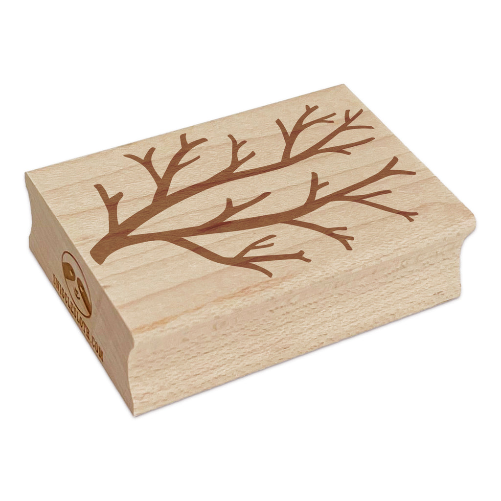 Tree Branch Rectangle Rubber Stamp for Stamping Crafting