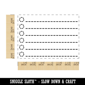 Bulleted To Do Dotted Lines Checklist Check List Rectangle Rubber Stamp for Stamping Crafting