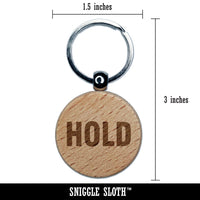 Hold Shipping Inventory Manufacturing Label Engraved Wood Round Keychain Tag Charm