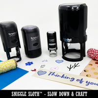 Standing Easter Bunny Rabbit Self-Inking Rubber Stamp for Stamping Crafting Planners