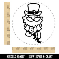 Dancing Leprechaun Irish Jig Saint Patricks Day Self-Inking Rubber Stamp for Stamping Crafting Planners
