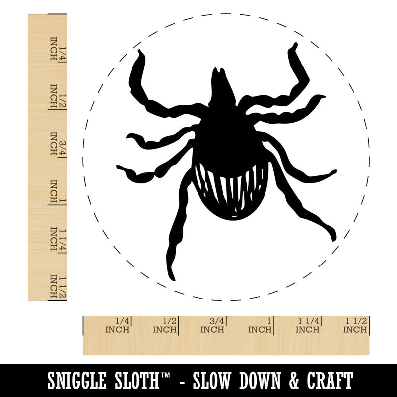 Deer Tick Bug Parasite Arachnid Self-Inking Rubber Stamp for Stamping Crafting Planners