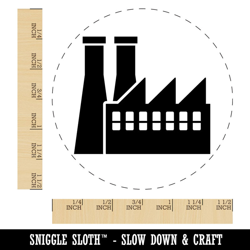 Industrial Factory Manufacturing Building Symbol Self-Inking Rubber Stamp for Stamping Crafting Planners