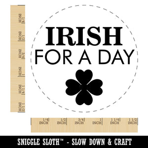 Irish for a Day Clover Shamrock Saint Patricks Day Self-Inking Rubber Stamp for Stamping Crafting Planners