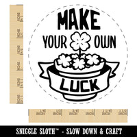 Make Your Own Luck Shamrock Clover Saint Patricks Day Self-Inking Rubber Stamp for Stamping Crafting Planners