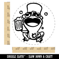 Singing Beer Frog Leprechaun Hat Saint Patricks Day Self-Inking Rubber Stamp for Stamping Crafting Planners