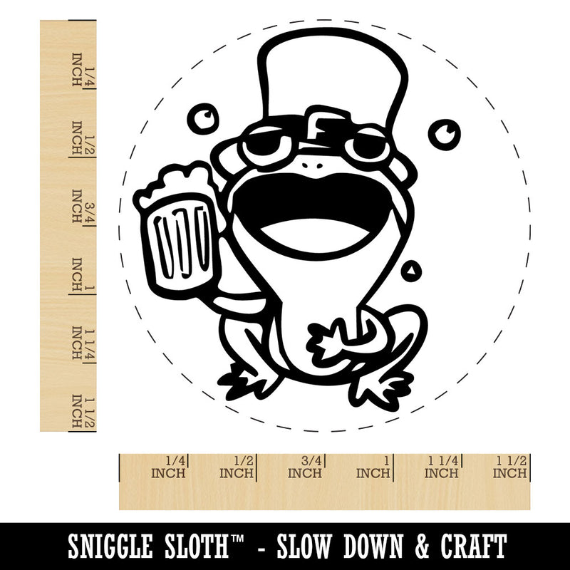 Singing Beer Frog Leprechaun Hat Saint Patricks Day Self-Inking Rubber Stamp for Stamping Crafting Planners