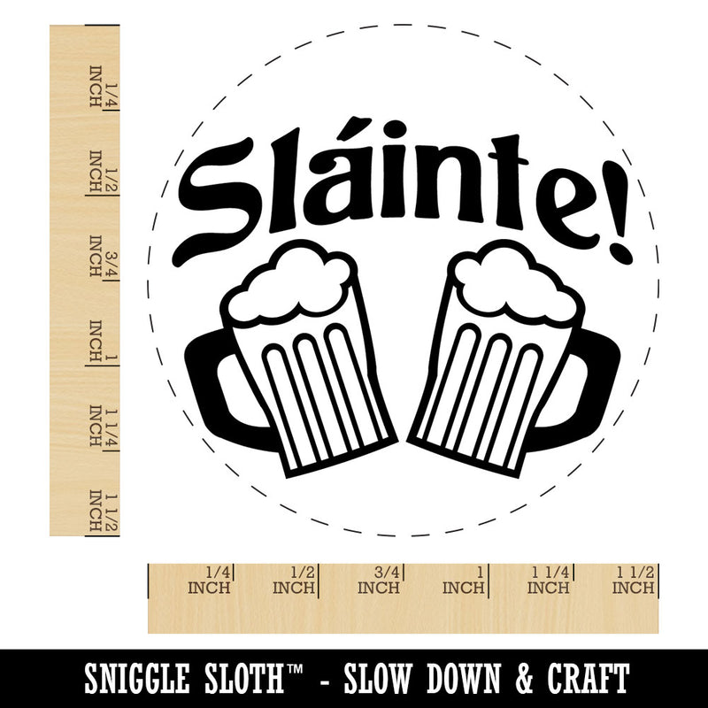 Sl?nte Cheer Toast Beer Mug Drink Irish Scottish Gaelic Saint Patricks Day Self-Inking Rubber Stamp for Stamping Crafting Planners