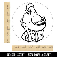 Chicken Hen Sitting On Easter Egg Self-Inking Rubber Stamp for Stamping Crafting Planners