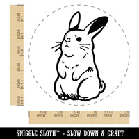 Standing Easter Bunny Rabbit Self-Inking Rubber Stamp for Stamping Crafting Planners