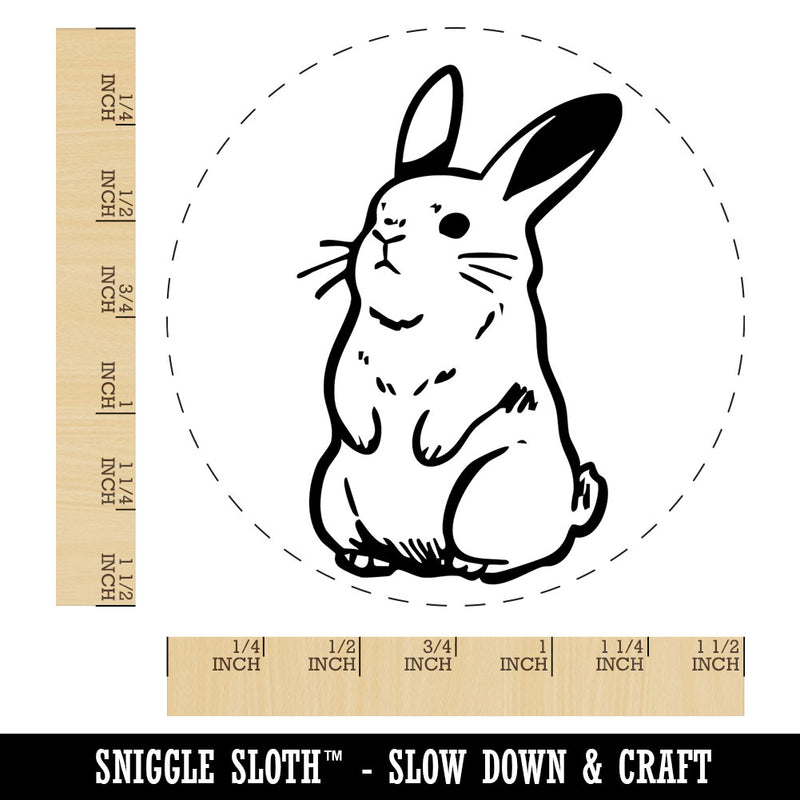 Standing Easter Bunny Rabbit Self-Inking Rubber Stamp for Stamping Crafting Planners