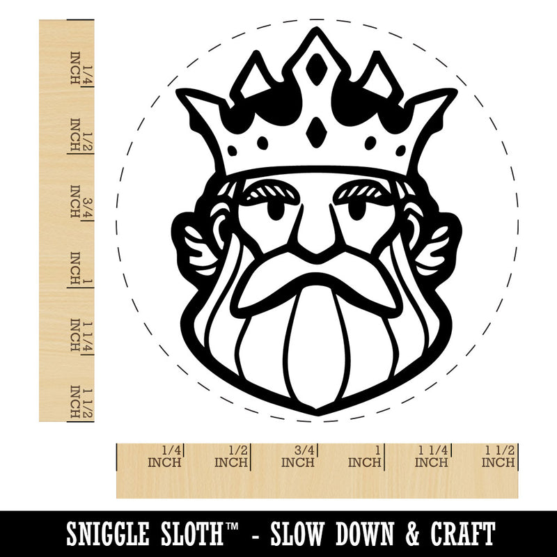 Cartoon King Head Medieval Crown Self-Inking Rubber Stamp Crafting Planners