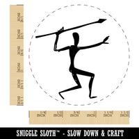Cave Drawing Hunter Early Man with Spear Petroglyph Self-Inking Rubber Stamp