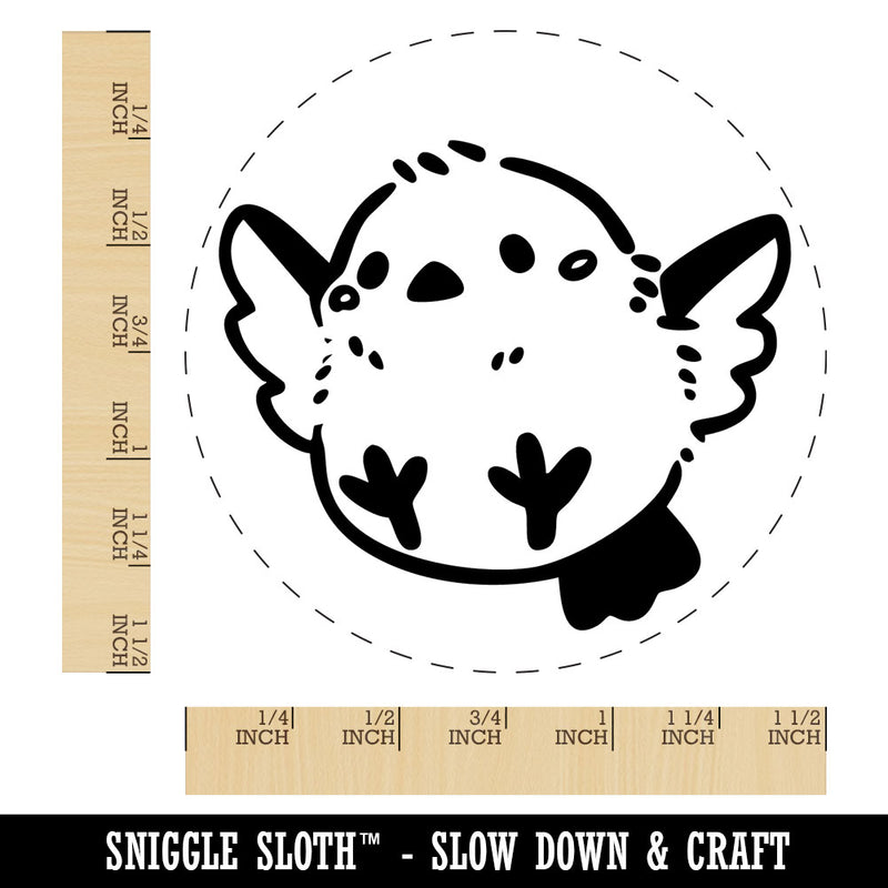 Chubby Chibi Flying Bird Cartoon Self-Inking Rubber Stamp Crafting Planners