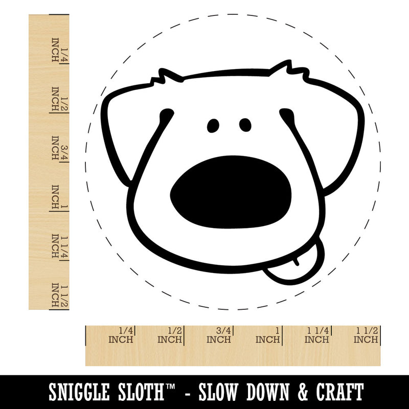 Cute Cartoon Dog Nose Tongue Golden Retriever Puppy Self-Inking Rubber Stamp