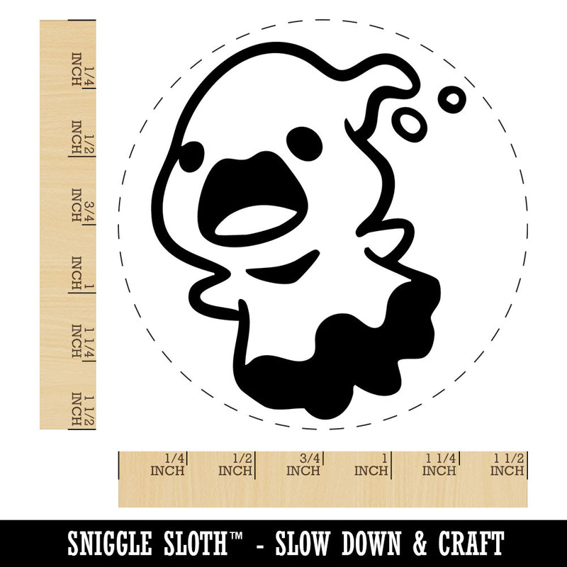 Cute Sheet Ghost Spirit Apparition Spooky Haunted Self-Inking Rubber Stamp