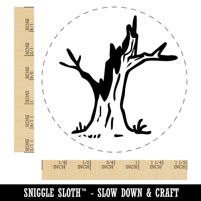 Dead Tree Stump Wood Self-Inking Rubber Stamp Crafting Planners