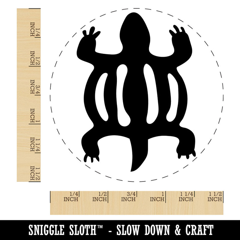 Denkyem Adinkra Crocodile Adaptability Cleverness African Self-Inking Rubber Stamp