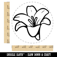 Easter Lily Beautiful Flower Self-Inking Rubber Stamp Crafting Planners