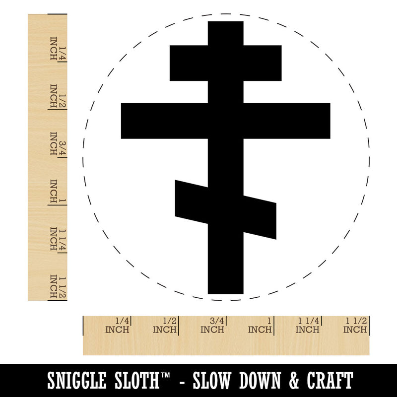 Eastern Russian Orthodox Cross Christian Religious Symbol Faith Self-Inking Rubber Stamp