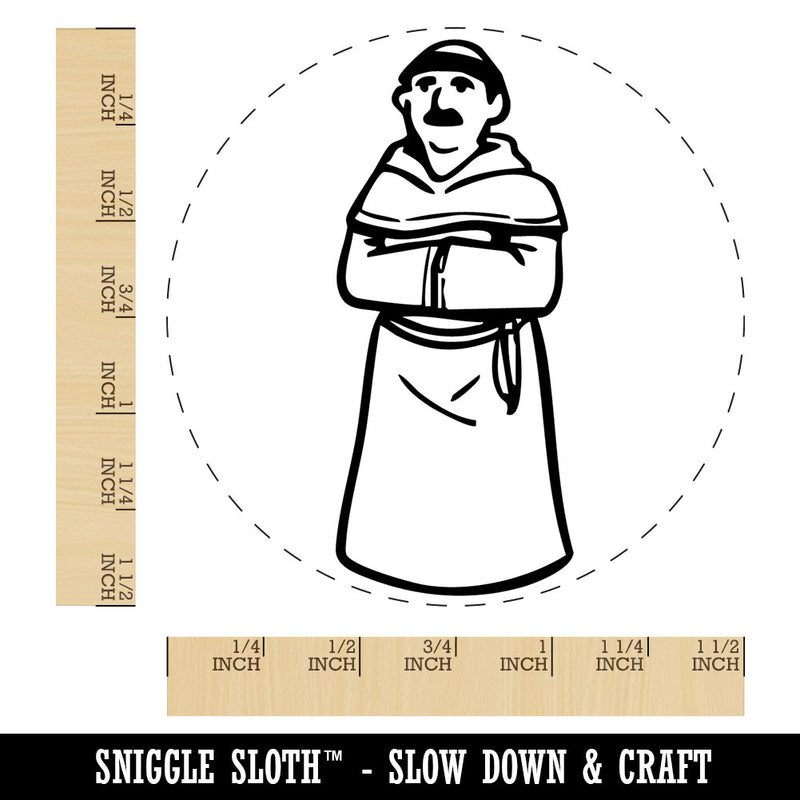 Friar Brother Medieval Monk Church Christian Monestary Self-Inking Rubber Stamp